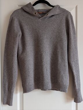 Belldini Gray Hooded Knit Sweater